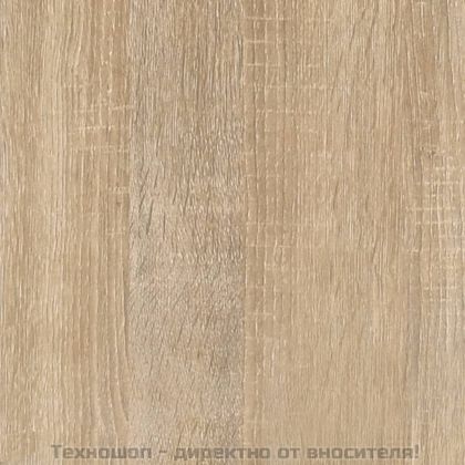 Шкаф за баня с огледало, сонома дъб, инженерно дърво