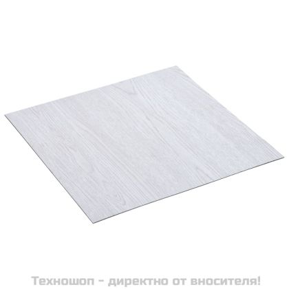 Самозалепващи подови дъски 20 бр PVC 1,86 м² бели