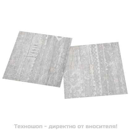 Самозалепващи подови дъски 20 бр PVC 1,86 м² сиви