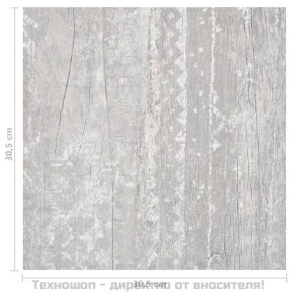 Самозалепващи подови дъски 20 бр PVC 1,86 м² сиви