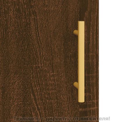 Сайдборд, кафяв дъб, 34,5x34x90 см, инженерно дърво