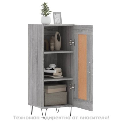 Сайдборд, сив сонома, 34,5x34x90 см, инженерно дърво