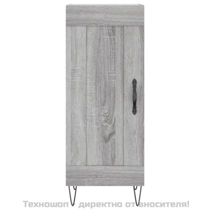 Сайдборд, сив сонома, 34,5x34x90 см, инженерно дърво