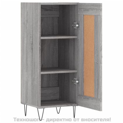 Сайдборд, сив сонома, 34,5x34x90 см, инженерно дърво