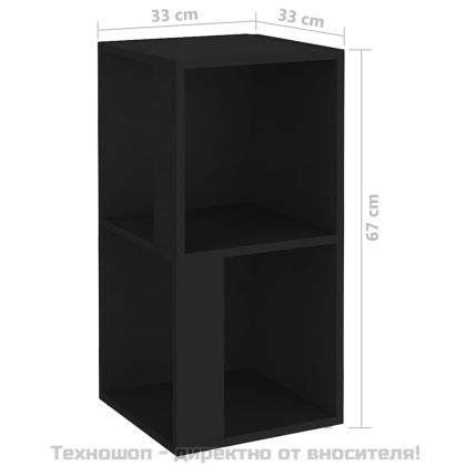 Ъглов шкаф, черен, 33x33x67 см, ПДЧ
