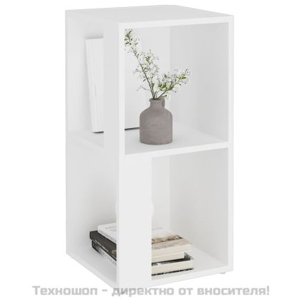 Ъглов шкаф, бял, 33x33x67 см, инженерно дърво