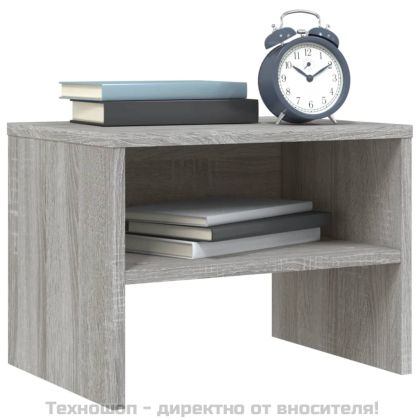 Нощни шкафчета, 2 бр, сив сонома, 40x30x30 см, инженерно дърво