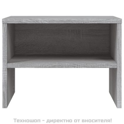 Нощни шкафчета, 2 бр, сив сонома, 40x30x30 см, инженерно дърво