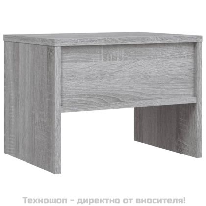 Нощни шкафчета, 2 бр, сив сонома, 40x30x30 см, инженерно дърво