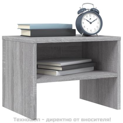 Нощно шкафче, сив сонома, 40x30x30 см, инженерно дърво