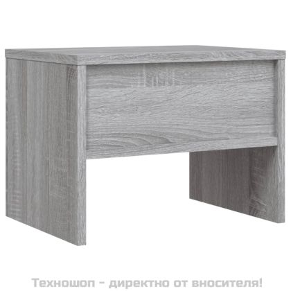 Нощно шкафче, сив сонома, 40x30x30 см, инженерно дърво