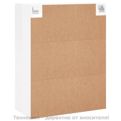 Стенен шкаф бял гланц 69,5x34x90 см