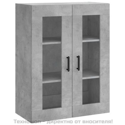 Стенен шкаф бетонно сив 69,5x34x90 см