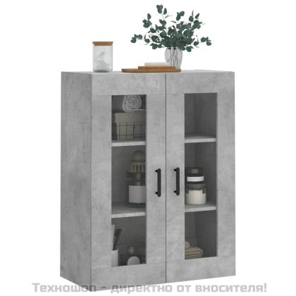Стенен шкаф бетонно сив 69,5x34x90 см