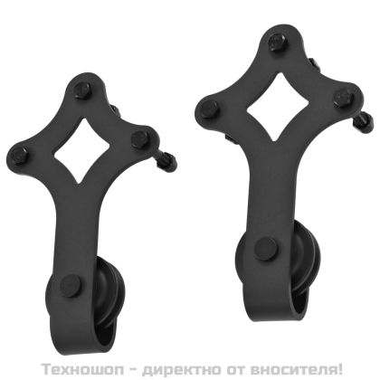 Комплект механизъм за плъзгаща врата SKIEN 183 см стомана черен