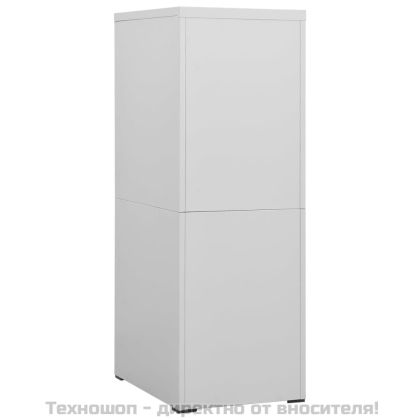 Шкаф за папки, светлосив, 46x62x133 cм, стомана