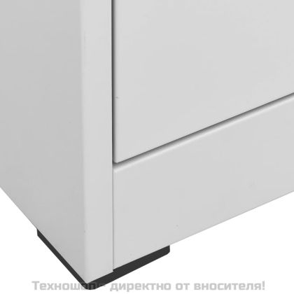 Шкаф за папки, светлосив, 46x62x133 cм, стомана