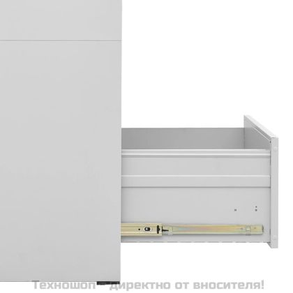 Шкаф за папки, светлосив, 46x62x133 cм, стомана