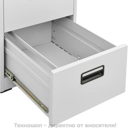 Шкаф за папки, светлосив, 46x62x133 cм, стомана