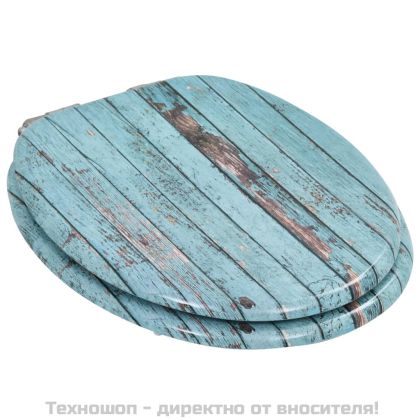 Тоалетни седалки с плавно затваряне, 2 бр, МДФ, винтидж дизайн