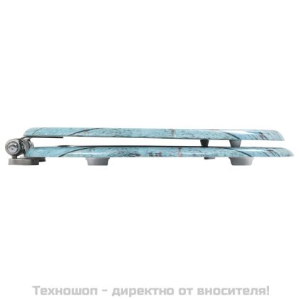 Тоалетни седалки с плавно затваряне, 2 бр, МДФ, винтидж дизайн