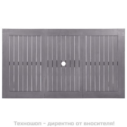 Градинска маса промито сиво 140x80x74 см акациево дърво масив