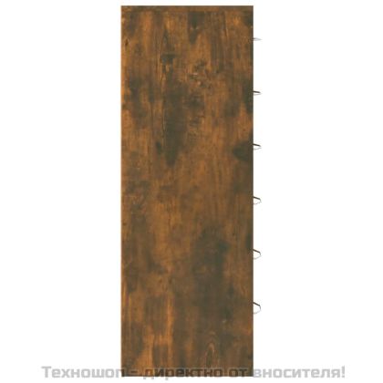 Сайдборд 6 чекмеджета опушен дъб 50x34x96 см инженерно дърво