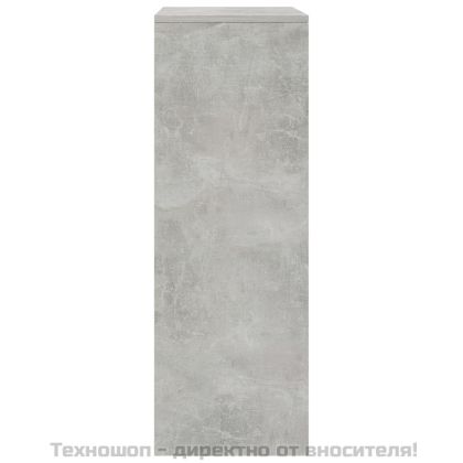 Бюфет с 6 чекмеджета, бетонно сив, 50x34x96 см, инженерно дърво