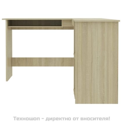 Г-образно ъглово бюро дъб сонома 120x140x75 см инженерно дърво