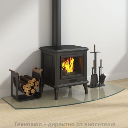 Стъклена подложка за камина, 120x50 см