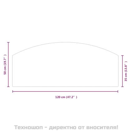Стъклена подложка за камина, 120x50 см