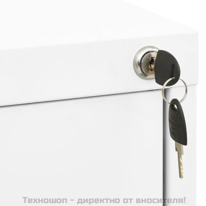 Шкаф за папки, бял, 46x62x102,5 cм, стомана