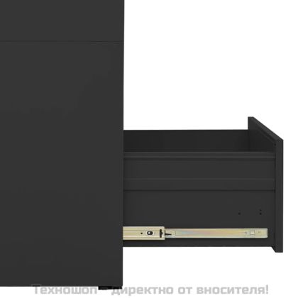 Шкаф за папки, антрацит, 46x62x133 cм, стомана