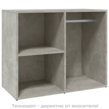 Шкаф за гримиране, бетонно сиво, 80x40x65 см, инженерно дърво
