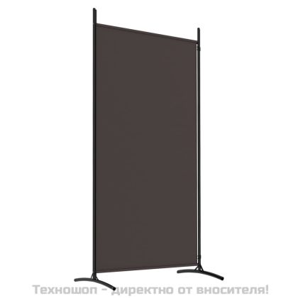 Параван за стая, 2 панела, кафяв, 175x180 см, плат