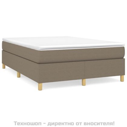 Рамка за легло с пружини, таупе, 140x190 см плат