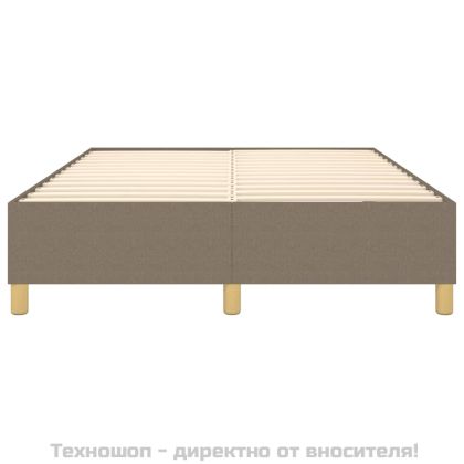 Рамка за легло с пружини, таупе, 140x190 см плат