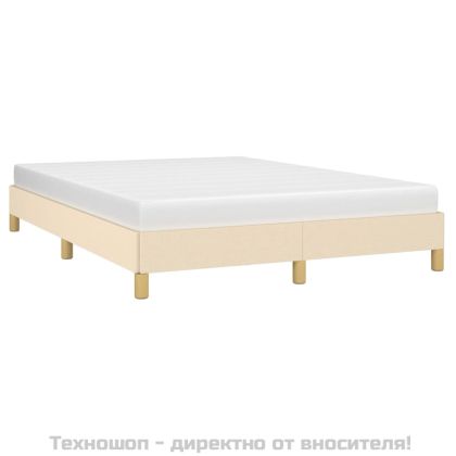 Рамка за легло без матрак, кремава, 140x190 см, плат