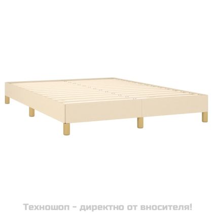 Рамка за легло без матрак, кремава, 140x190 см, плат