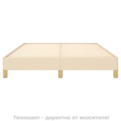 Рамка за легло без матрак, кремава, 140x190 см, плат