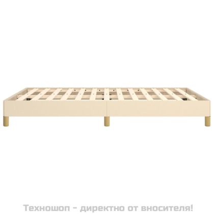 Рамка за легло без матрак, кремава, 140x190 см, плат