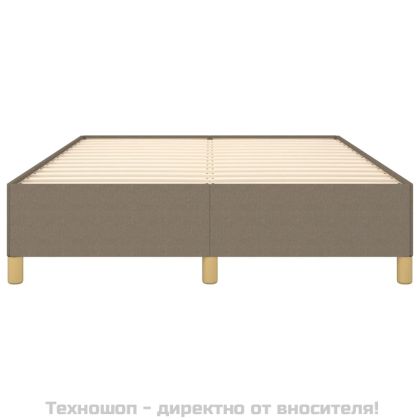 Рамка за легло без матрак, таупе, 140x190 см плат