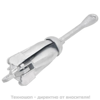 Сгъваема котва с въже, сребриста, 1,5 кг, ковък чугун