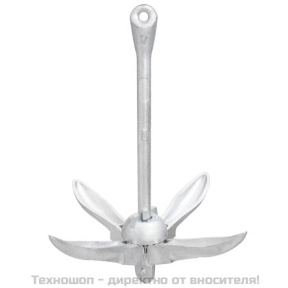 Сгъваема котва, сребриста, 3,2 кг, ковък чугун