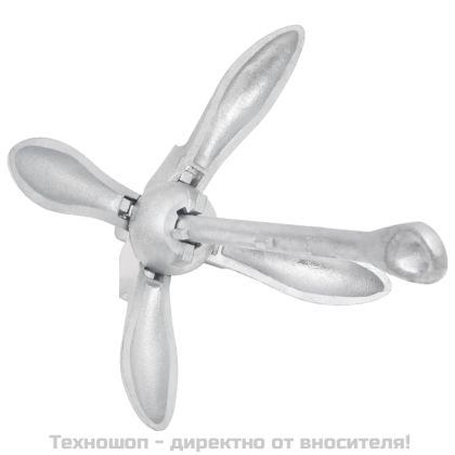 Сгъваема котва, сребриста, 3,2 кг, ковък чугун