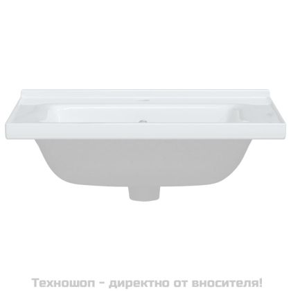 Мивка за баня, бяла, 61x48x19,5 см, правоъгълна, керамика