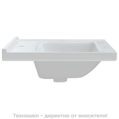 Мивка за баня, бяла, 61x48x19,5 см, правоъгълна, керамика