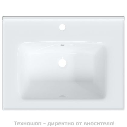 Мивка за баня, бяла, 61x48x19,5 см, правоъгълна, керамика