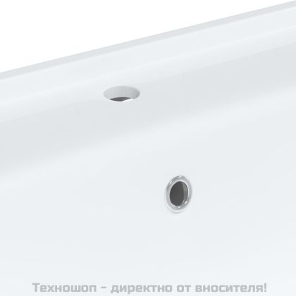 Мивка за баня, бяла, 61x48x19,5 см, правоъгълна, керамика