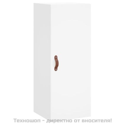 Висок шкаф, бял, 34,5x34x180 см, инженерно дърво